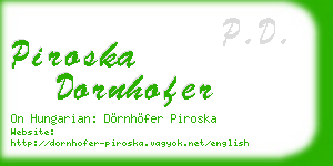 piroska dornhofer business card